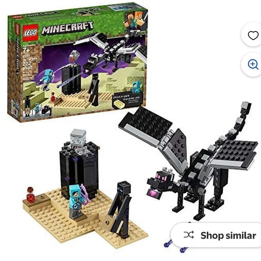 LEGO Minecraft The End Battle Ender Dragon Fighting 21151 Building Kit (222 Piec